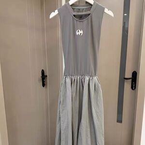 Gray Sleeveless Maxi Dress